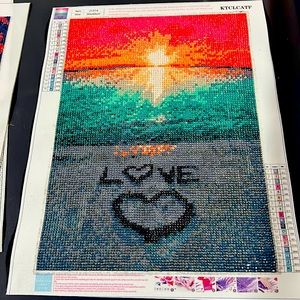 Rhinestone art. Sunset